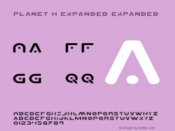 Planet X Expanded Version 3.0; 2015 Font Sample