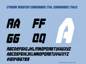 Cyborg Rooster Condensed Ital Version 1.0; 2015图片样张