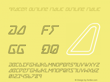 Tracer Outline Italic Version 3.0; 2015图片样张