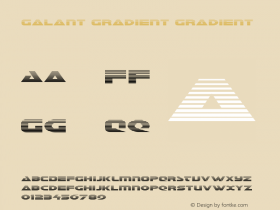 Galant Gradient Version 3.0; 2015 Font Sample