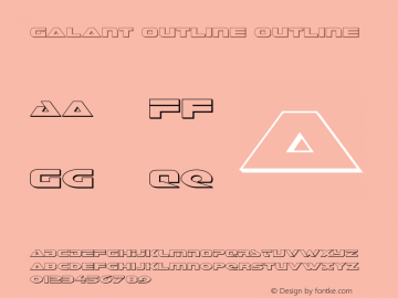 Galant Outline Version 3.0; 2015 Font Sample