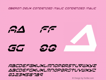 Oberon Deux Condensed Italic Version 3.0; 2017图片样张
