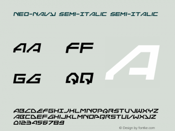 Neo-Navy Semi-Italic Version 1.0; 2015图片样张