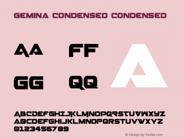 Gemina Condensed 001.100图片样张