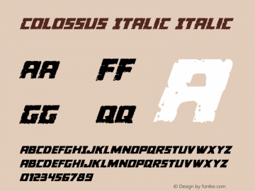 Colossus Regular Italic Version 2.0; 2017图片样张