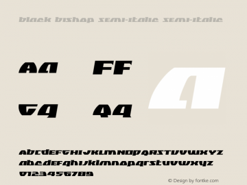 Black Bishop Semi-Italic Version 1.0; 2014图片样张