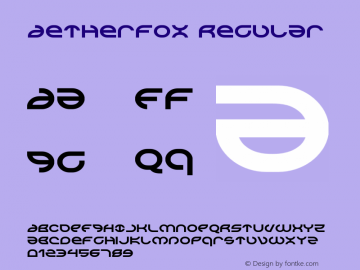 Aetherfox Version 3.0; 2015 Font Sample