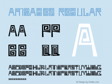 Ambages Regular 001.000 Font Sample