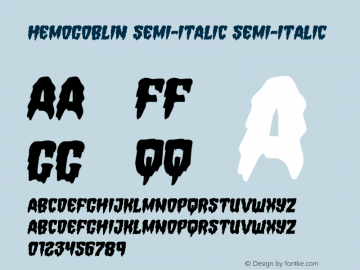 Hemogoblin Semi-Italic Version 1.0; 2017图片样张