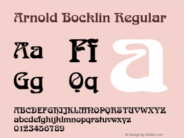 Arnold Bocklin Regular Version 001.005图片样张
