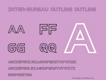 Inter-Bureau Outline Version 1.0; 2019 Font Sample