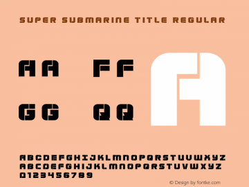 Super Submarine Title Version 1.0; 2017图片样张