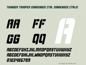Thunder Trooper Condensed Ital Version 1.0; 2016图片样张