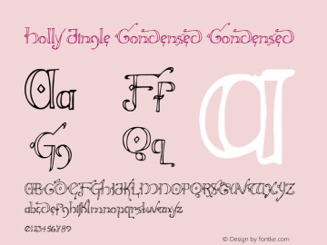 Holly Jingle Condensed Version 1.0; 2015 Font Sample