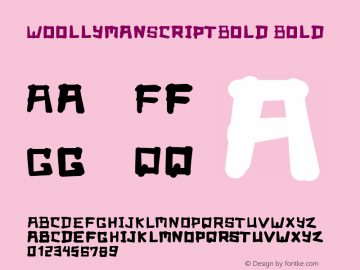 WoollymanScriptBold Bold Version 001.000图片样张