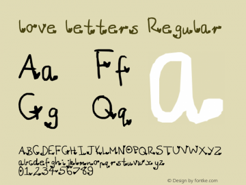 love letters Regular Lanier My Font Tool for Tablet PC 1.0图片样张
