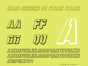 Hard Science 3D Italic Version 1.1; 2019图片样张