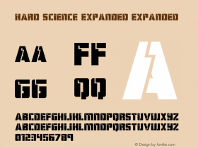 Hard Science Expanded Version 1.1; 2019 Font Sample