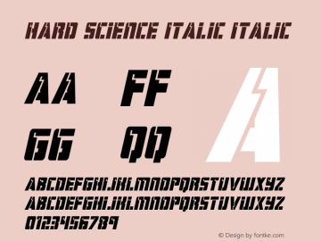 Hard Science Italic Version 1.1; 2019图片样张