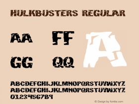 Hulkbusters 1 Font Sample