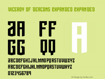 Viceroy of Deacons Expanded Version 1.1; 2019 Font Sample