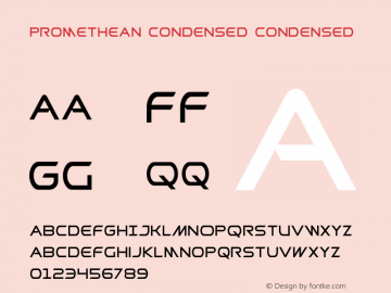 Promethean Condensed Version 2.0; 2017 Font Sample