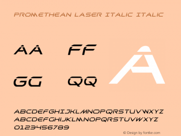 Promethean Laser Italic Version 2.0; 2017图片样张