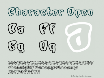 Character Open Version Macromedia Fontograp Font Sample
