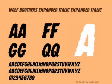 Wolf Brothers Expanded Italic Version 1.0; 2015图片样张