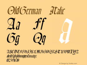 OldGerman Italic Unknown图片样张