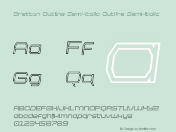 Bretton Outline Semi-Italic Version 1.0; 2018图片样张
