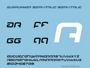 Gunrunner Semi-Italic Version 1.0; 2016图片样张