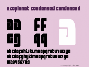 Exoplanet Condensed Version 1.0; 2012 Font Sample