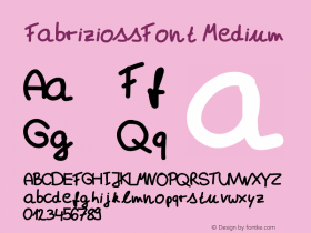 FabriziossFont Medium Version 001.000 Font Sample