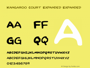 Kangaroo Court Expanded Version 1.1; 2013 Font Sample