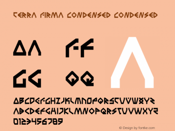 Terra Firma Condensed Version 3.0; 2016 Font Sample