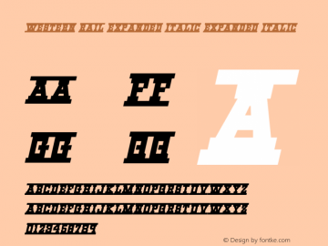Western Rail Expanded Italic Version 1.0; 2014 Font Sample