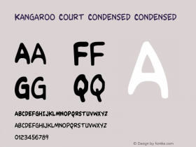 Kangaroo Court Condensed Version 1.1; 2013 Font Sample