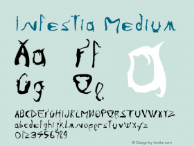 Infestia Medium Version 001.000 Font Sample