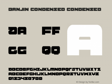 Banjin Condensed Version 1.0; 2016 Font Sample