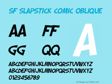 Sf Slapstick Comic Font Sf Slapstick Comic Oblique Font Sfslapstickcomic Oblique Font Sf Slapstick Comic Oblique Ver 1 0 00 Freeware For Non Commercial Use Font Ttf Font Cartoon Font Fontke Com