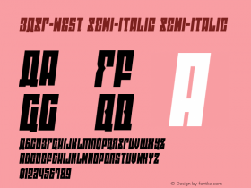 EAST-west Semi-Italic Version 1.2; 2014 Font Sample