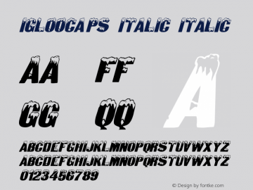 IglooCaps Italic Italic Unknown Font Sample