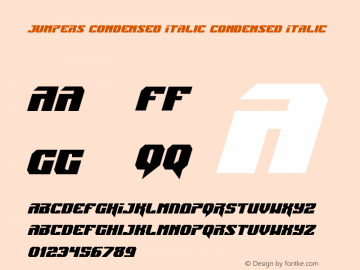 Jumpers Condensed Italic Version 1.1; 2017图片样张