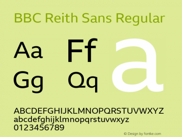 BBC Reith Sans Version 2.300 Font Sample