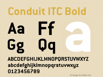 Conduit ITC Bold Version 001.001图片样张