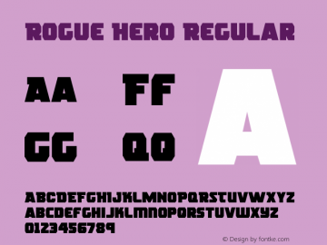 Rogue Hero Version 2.2; 2019 Font Sample
