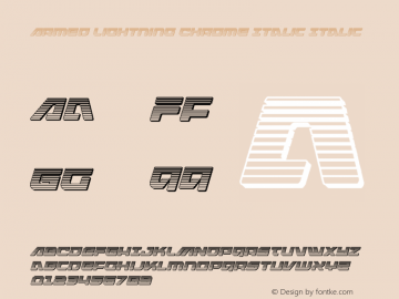 Armed Lightning Chrome Italic Version 1.2; 2019 Font Sample