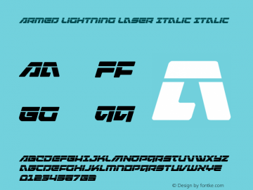 Armed Lightning Laser Italic Version 1.2; 2019图片样张