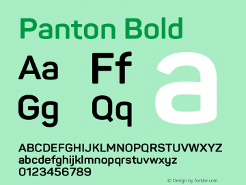 Panton Bold Version 1.000;PS 001.000;hotconv 1.0.70;makeotf.lib2.5.58329图片样张